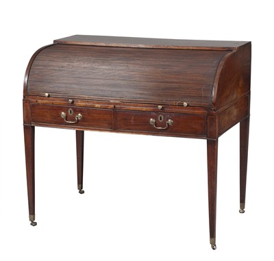 Lot 116 - George III Mahogany Tambour Desk