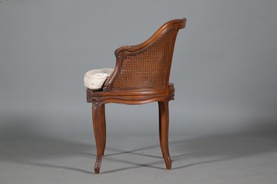 Lot 384 - Louis XV Style Fruitwood Bergere with Caned Back and Seat