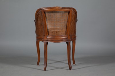 Lot 384 - Louis XV Style Fruitwood Bergere with Caned Back and Seat