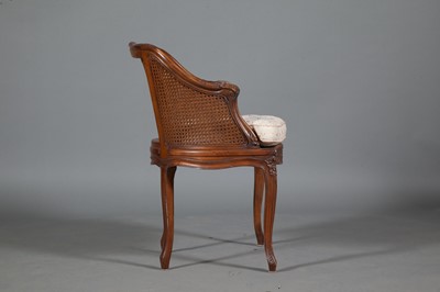 Lot 384 - Louis XV Style Fruitwood Bergere with Caned Back and Seat