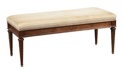 Lot 295 - Victorian Style Spiral Twist Leg Mahogany Bench