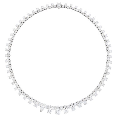 Lot 99 - Platinum and Diamond Necklace