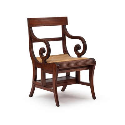 Lot 141 - Regency Style Metamorphic Library Armchair