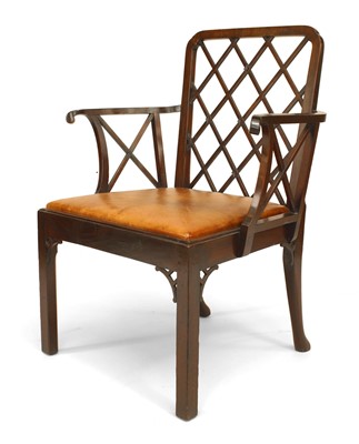 Lot 122 - George III Style Mahogany Cockpen Armchair