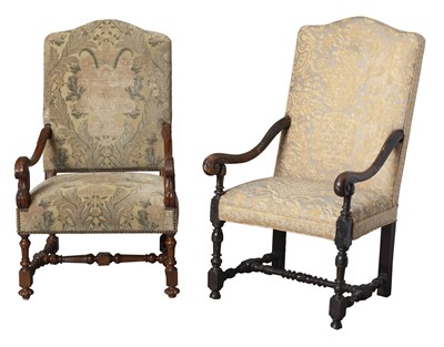 Lot 270 - Louis XIV Style Painted Wood Upholstered Fauteuil