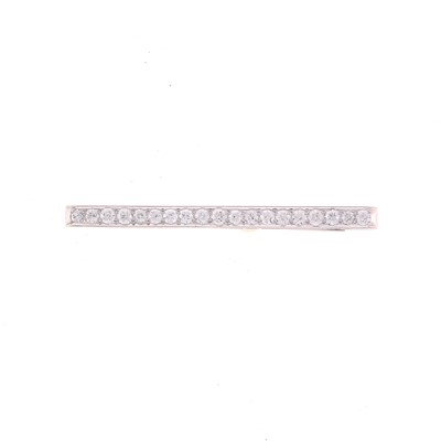 Lot 1098 - Platinum and Diamond Bar Pin