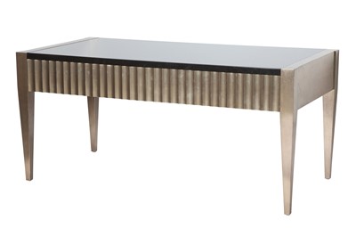 Lot 255 - J. Robert Scott Silvered Wood Granite Top Console Table