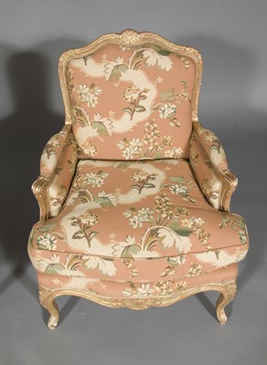 Lot 377 - Pair of Louis XV Style Giltwood Bergéres