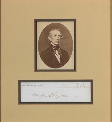 Lot 276 - A John Tyler clipped signature