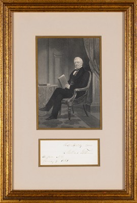 Lot 277 - A Millard Fillmore inscription