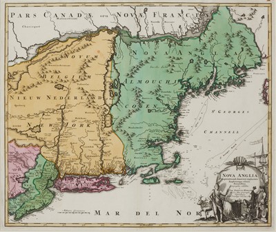 Lot 72 - A German map of colonial North America