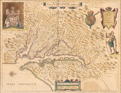 Lot 69 - Blaeu edition of this important map of Virginia