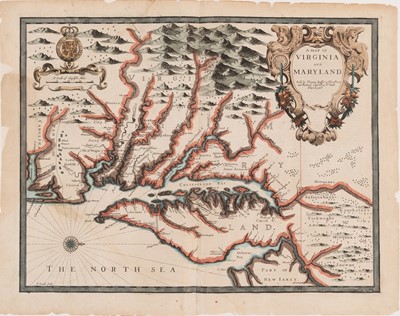 Lot 53 - A 17th century English map of Virginia and Maryland