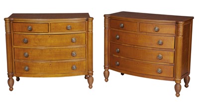 Lot 178 - Pair of Federal Style Maple Chest of Drawers