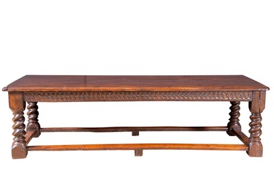 Lot 838 - English Joined Oak Long Table