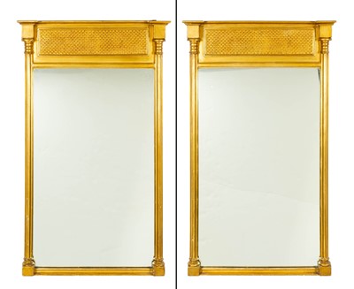 Lot 337 - Pair of Classical Style Giltwood Mirrors