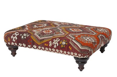 Lot 336 - George Smith Kilim Upholstered Mahogany Ottoman
