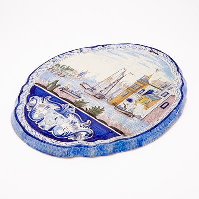 Lot 393 - Dutch Delft Polychrome Plaque