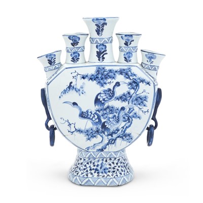 Lot 326 - Chinese Style Blue and White Porcelain Tulip Vase