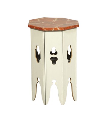 Lot 331 - Parish Hadley Faux Painted Marble and Wood Occasional Table