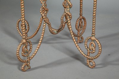 Lot 383 - Parish Hadley Faux Stone and Gilt-Metal Occasional Table
