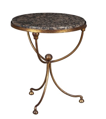 Lot 395 - Marble Top Gilt-Metal Occasional Table