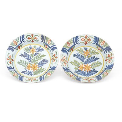 Lot 281 - Two English Delft Polychrome Dishes