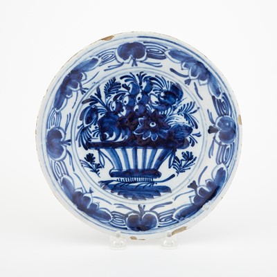 Lot 282 - Dutch Delft Blue and White Tea Tree Charger