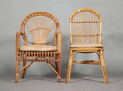 Lot 367 - Set of Six Rattan Chairs