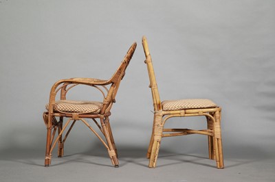 Lot 367 - Set of Six Rattan Chairs