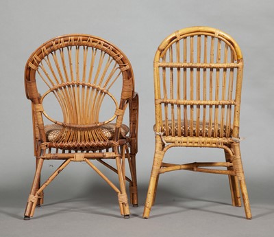 Lot 367 - Set of Six Rattan Chairs