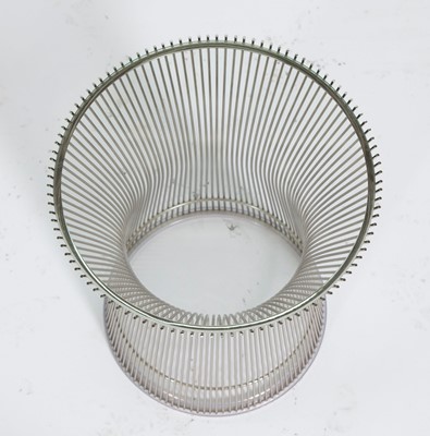 Lot 581 - Warren Platner Chromed Metal and Glass Side Table