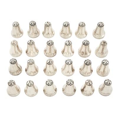 Lot 269 - Twenty-Four Georg Jensen Sterling Silver Individual Salt and Pepper Casters