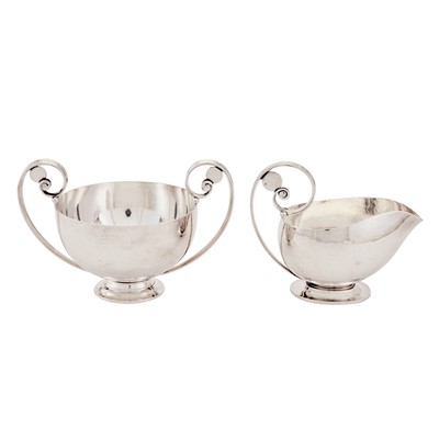 Lot 275 - Georg Jensen Sterling Silver Cream and Sugar Set