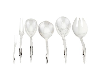 Lot 266 - Six Georg Jensen Sterling Silver Serving Pieces