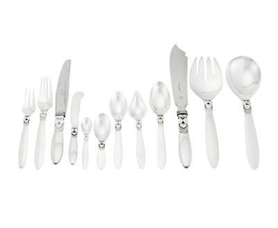 Lot 264 - Georg Jensen Sterling Silver "Cactus" Pattern Flatware Service