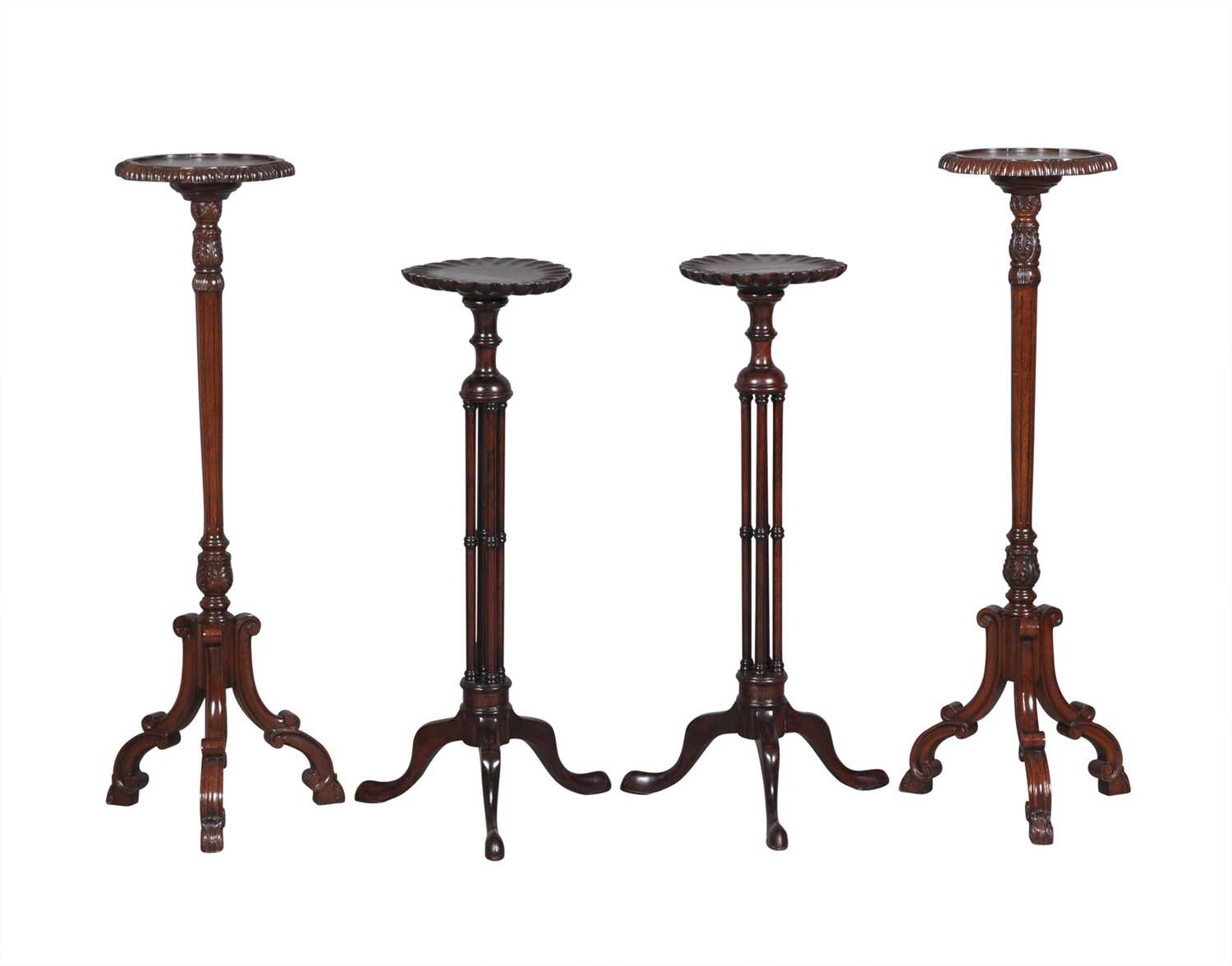 Lot 304 - Two Pairs of English Style Mahogany Stands