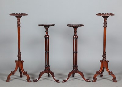 Lot 304 - Two Pairs of English Style Mahogany Stands
