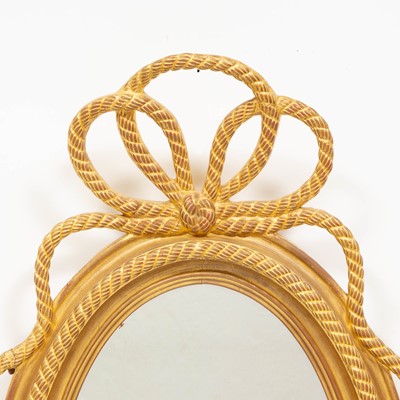 Lot 339 - Napoleon III Style Giltwood Ribbon Mirror