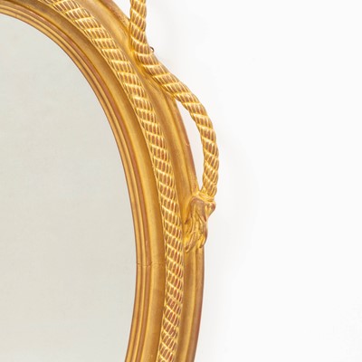 Lot 339 - Napoleon III Style Giltwood Ribbon Mirror