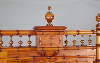 Lot 347 - Faux Bamboo Marble Top Chest of Drawers