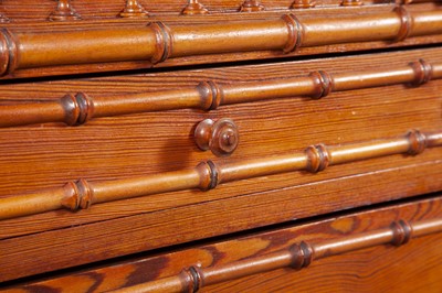 Lot 347 - Faux Bamboo Marble Top Chest of Drawers