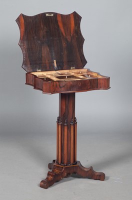 Lot 337 - Victorian Inlaid Rosewood Work Table