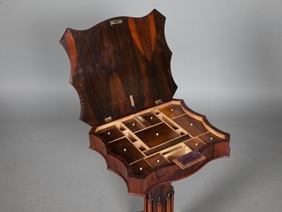 Lot 337 - Victorian Inlaid Rosewood Work Table