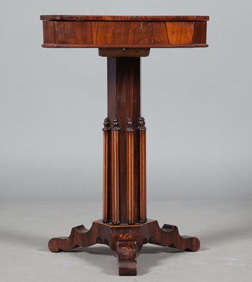 Lot 337 - Victorian Inlaid Rosewood Work Table