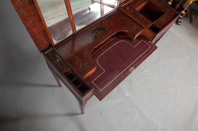 Lot 336 - Edwardian Inlaid Mahogany Secretaire Dressing Table