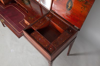 Lot 336 - Edwardian Inlaid Mahogany Secretaire Dressing Table