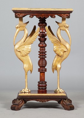 Lot 370 - Continental Stained and Giltwood Egret Table