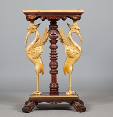 Lot 370 - Continental Stained and Giltwood Egret Table