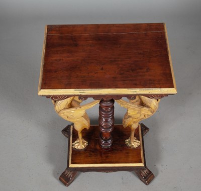 Lot 370 - Continental Stained and Giltwood Egret Table